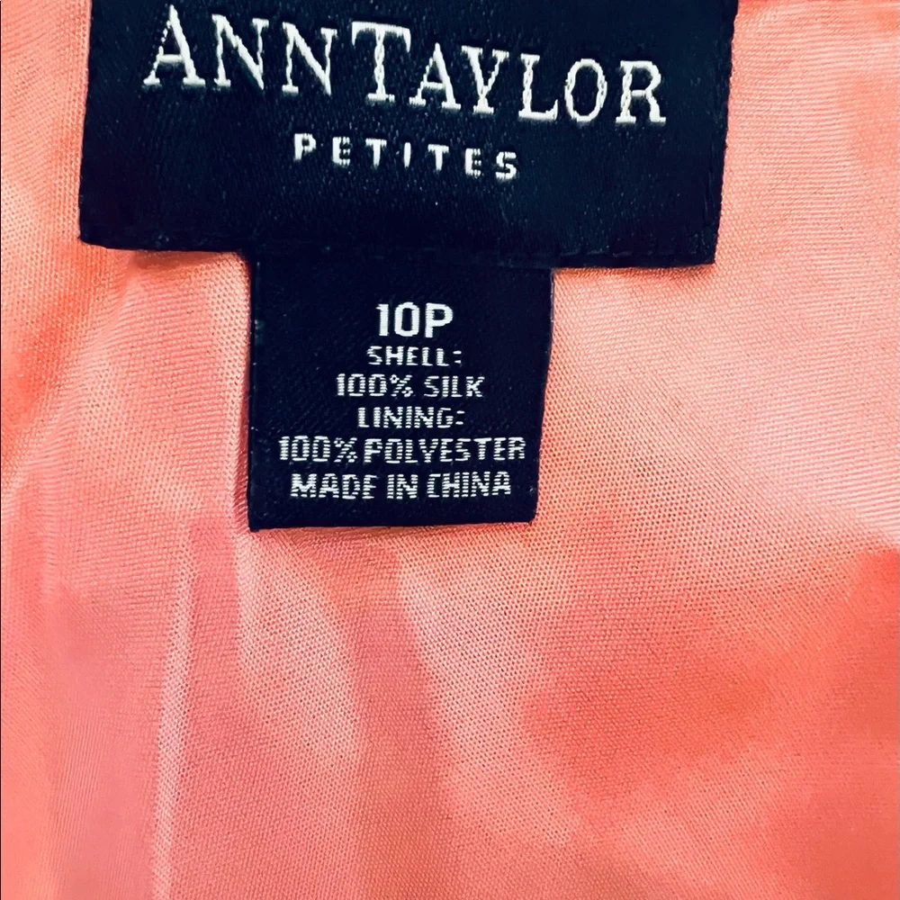 Ann Taylor A Line silk skirt size 10 petite - Picture 4 of 7